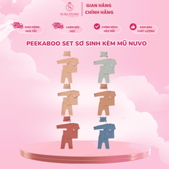 Peekaboo Set sơ sinh kèm mũ thỏ Nuvo