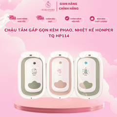 Chậu tắm gấp gọn kèm phao, nhiệt kế Honper TQ HP114