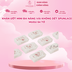 Khăn ướt mini đa năng vải không dệt Spunlace Mugu 64 tờ
