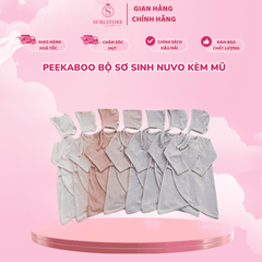 Peekaboo bộ sơ sinh Nuvo kèm mũ - Kiểu dáng Kimono