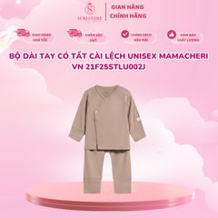 Bộ dài tay có tất cài lệch unisex Mamacheri VN 21F25STLU002J