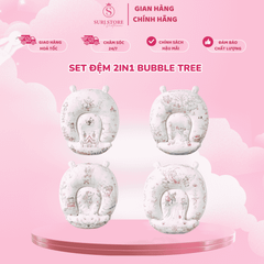 Set đệm 2in1 Bubble tree kích thước 65 x 57 x 10.5 cm.