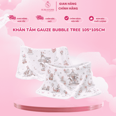 Khăn tắm Gauze Bubble tree 105*105cm - Nâng Niu Làn Da Bé Thơ
