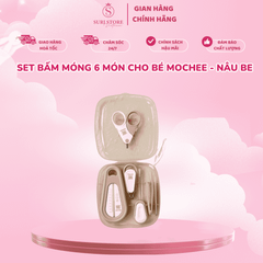 Set bấm móng 6 món cho bé Mochee - Nâu be