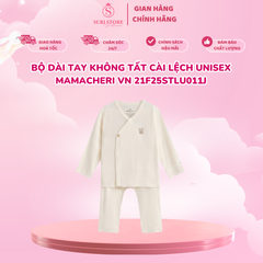 Bộ dài tay không tất cài lệch unisex Mamacheri VN 21F25STLU011J