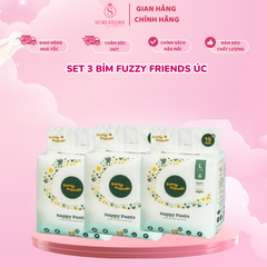 Set 3 bỉm Fuzzy Friends Úc