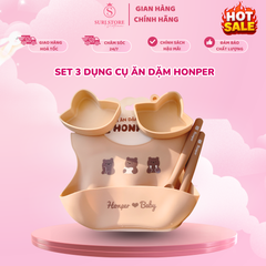 Set 3 dụng cụ ăn dặm Honper TQ tặng hũ thủy tinh