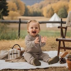 Bodysuit nỉ tăm khóa chéo AQPA