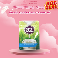 Sữa bột nguyên kem A2 Úc dạng túi
