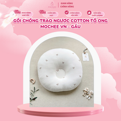 Gối chống trào ngược cotton tổ ong Mochee VN - Gấu