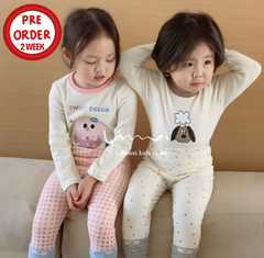 Set 2 bộ nỉ dài tay cho bé gái (pre oder)