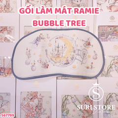 Gối làm mát viền màu Ramie Bubble Tree