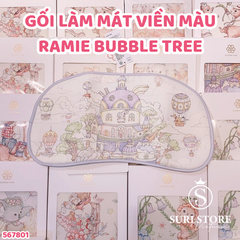 Gối làm mát viền màu Ramie Bubble Tree