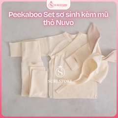 Peekaboo Set sơ sinh kèm mũ thỏ Nuvo
