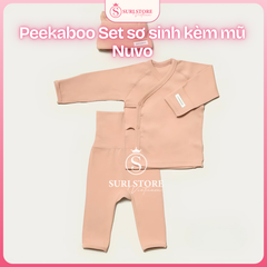 Peekaboo Set sơ sinh kèm mũ Nuvo