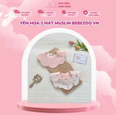 Yếm hoa 2 mặt muslin Bebezoo VN