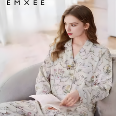 Bộ ngủ dài tay cho mẹ Emxee