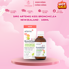 Siro Artemis Kids BronchiClea Newzealand hỗ trợ dọn đờm, phế quản - 100ml