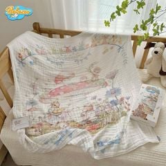 Khăn tắm xô 6 lớp họa tiết cổ tích Bebezoo
