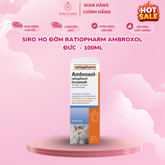 Siro ho đờm Ratiopharm Ambroxol Đức giúp trị ho và long đờm cực nhạy - 100ml