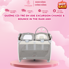 Giường cũi trẻ em Joie Excursion Change & Bounce In the rain Anh (43*31*87cm)