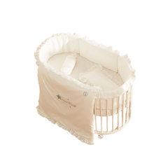 Nôi cũi gỗ tròn Chilux (full bộ)