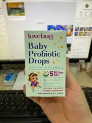 [All HTT 3 S3] Men vi sinh Lovebug Mỹ dạng giọt kèm D3 400IU