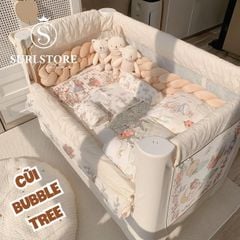 Cũi Bubble Tree kèm phụ kiện bàn thay tã+ giỏ đựng đồ