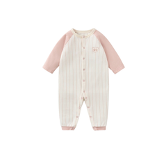 Nous Bộ liền dài không tất trắng kẻ be phối hồng nhạt Petit