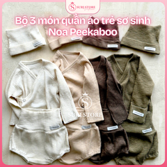 Bộ 3 món quần áo trẻ sơ sinh Noa Peekaboo