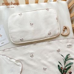 Gối đầu điều hòa cottton Waffle Mochee- Random