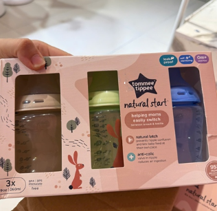  Set 3 bình sữa họa tiết thỏ Tommee Tippee Natural Start Morocco - 260ml*3 - 0M+ 