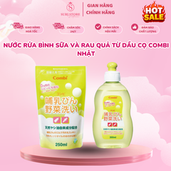 Nước rửa bình sữa và rau quả từ dầu cọ Combi Nhật
