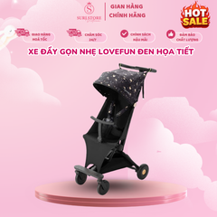 Xe đẩy gọn nhẹ Lovefun - 560*420*280mm - Đen họa tiết