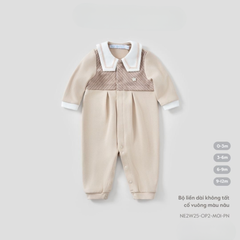 Nous Bộ liền dài không tất cổ vuông nâu Petit