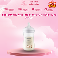 Bình sữa thủy tinh mô phỏng tự nhiên Philips Avent