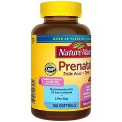 Viên uống Folic Acid + DHA cho bà bầu Nature Made Mỹ 100v