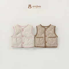 Áo gile hoa nhí bé gái 25K911 Embes