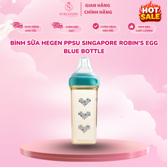 Bình sữa Hegen PPSU Singapore Robin’s Egg Blue Bottle