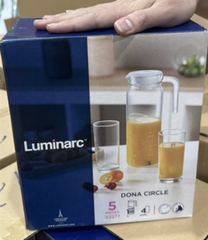 Set bình ly thủy tinh 5 món Luminarc Dona Circle Amsterdam TQ