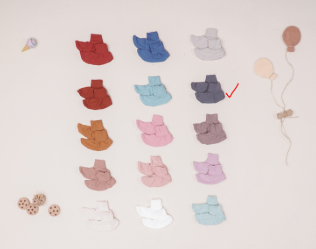  QT Cookie Bao tay chân bo gấu giữ ấm - 0-3M - Ghi khói 