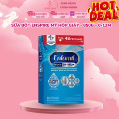 Sữa bột Enspire Mỹ hộp giấy - 850g - 0-12M