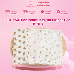 Khăn tắm hộp Morry 100% sợi tre organic 1m*1m2