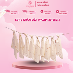 Set 3 khăn sữa Walipi TQ 28*28cm