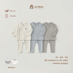 Bộ newborn cài chéo puppy Embes 25B603 VN