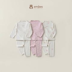 Bộ giữ nhiệt viền bèo họa tiết 25K812 Embes (pre order 5-7 ngày)