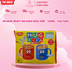 Combo 2 Gói Mì Mug Nissin Nhật Bản Mẫu Mới Vàng vị hải sản cho bé từ 1 tuổi