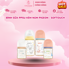 Bình sữa PPSU kèm núm Pigeon 160ml - SofTouch