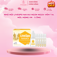 Nhỏ mũi LiveSpo Navax ngăn ngừa viêm tai, mũi, họng