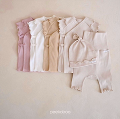 Peekaboo Set sơ sinh kèm mũ Peony